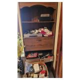 Bookcase, DVD Player, VHS Tapes, Decor etc.