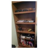 Bookcase with Trains, etc.