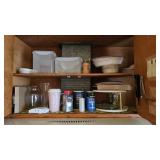 Plastic Containers, Salt, etc.