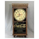 Coca Cola Wall Clock with Key & Pendulum