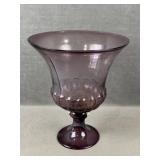 Purple Glass Pedestal Vase