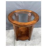 Round Glass Top Side Table
