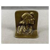 Vintage 'Geronimo' Brass Book End