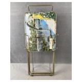 Vintage Metal TV Dinner Tables