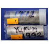 Two-1992 Can 25C Mint Rolls Yukon
