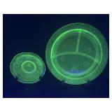 Uranium Depression Glass Plates