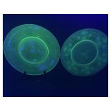 Uranium Depression Glass Plates