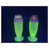 Uranium Depression Glass Shakers