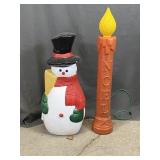 Snowman & Candle