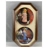 2 Painted Plates By Stewart Sherwood