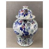 Large Floral Urn/ Vase w Lid
