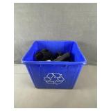 Recycling Bin w Plumbing Parts