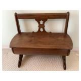 Wooden Bench with Drawer