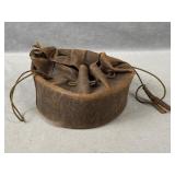 Vintage Leather Round Bag/ Purse