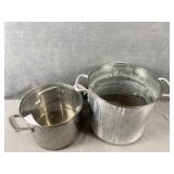 2 Large Pots w Lids