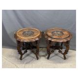 2 Renaissance Style Carved Figural Tables
