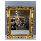 Gold Toned Framed Beveled Mirror