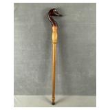 Hand Carved Duck Walking Cane