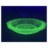 Uranium Depression Glass Bowl