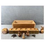 Wooden Tea Light Holder, Box, etc