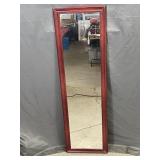 Red Wood Tall Mirror