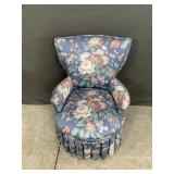 Blue Floral Chair