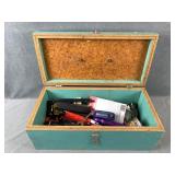 Wooden Box w Contents