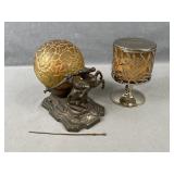Art Nouveau Light & Candle Holder
