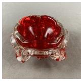 Red Art Glass Bowl