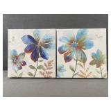 2  Blue Floral Prints