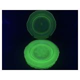Uranium Depression Glass Plates