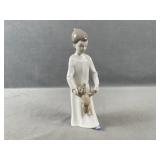 Child w Teddy Bear Figurine