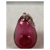 Cranberry Glass Pear