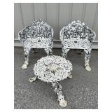 Cast Aluminum Chairs and Table