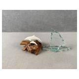 John Perry Dolphin Figurine & Glass Sculpture