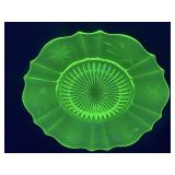 Uranium Depression Glass Plate