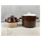 Stoneware Pots w Lids