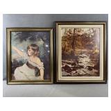 River & Little Girl Print