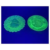 Uranium Depression Glass Plates
