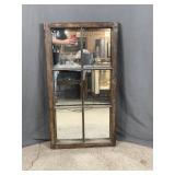 Wood Framed Window Mirror