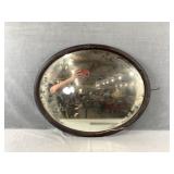 Oval Wood Framed Mirror