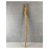 Wood Carved Walking Stick