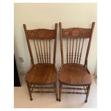2 Press Back Chairs