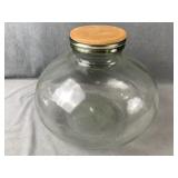 Large Glass Vase w Lid