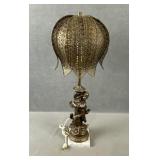 Cherub Marble Base Table Lamp