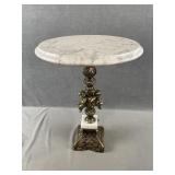 Cherub Marble Top Side Table