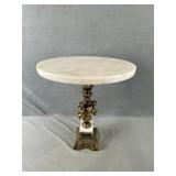 Cherub Marble Top Side Table