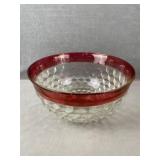 Ruby Red Kings Flash Large Punch Bowl