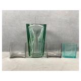 Glass Square Vases
