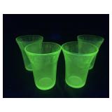 Uranium Depression Glass Cups